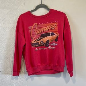 Red crew neck sweater
